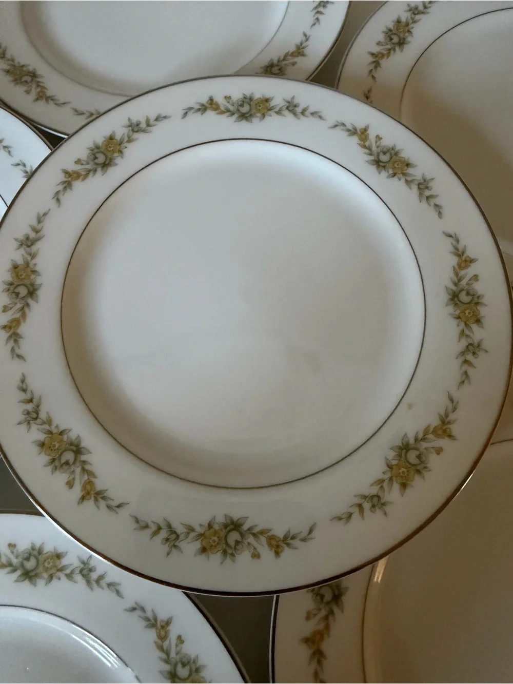 Vintage Four Crown China salad and bread and  butter plates set